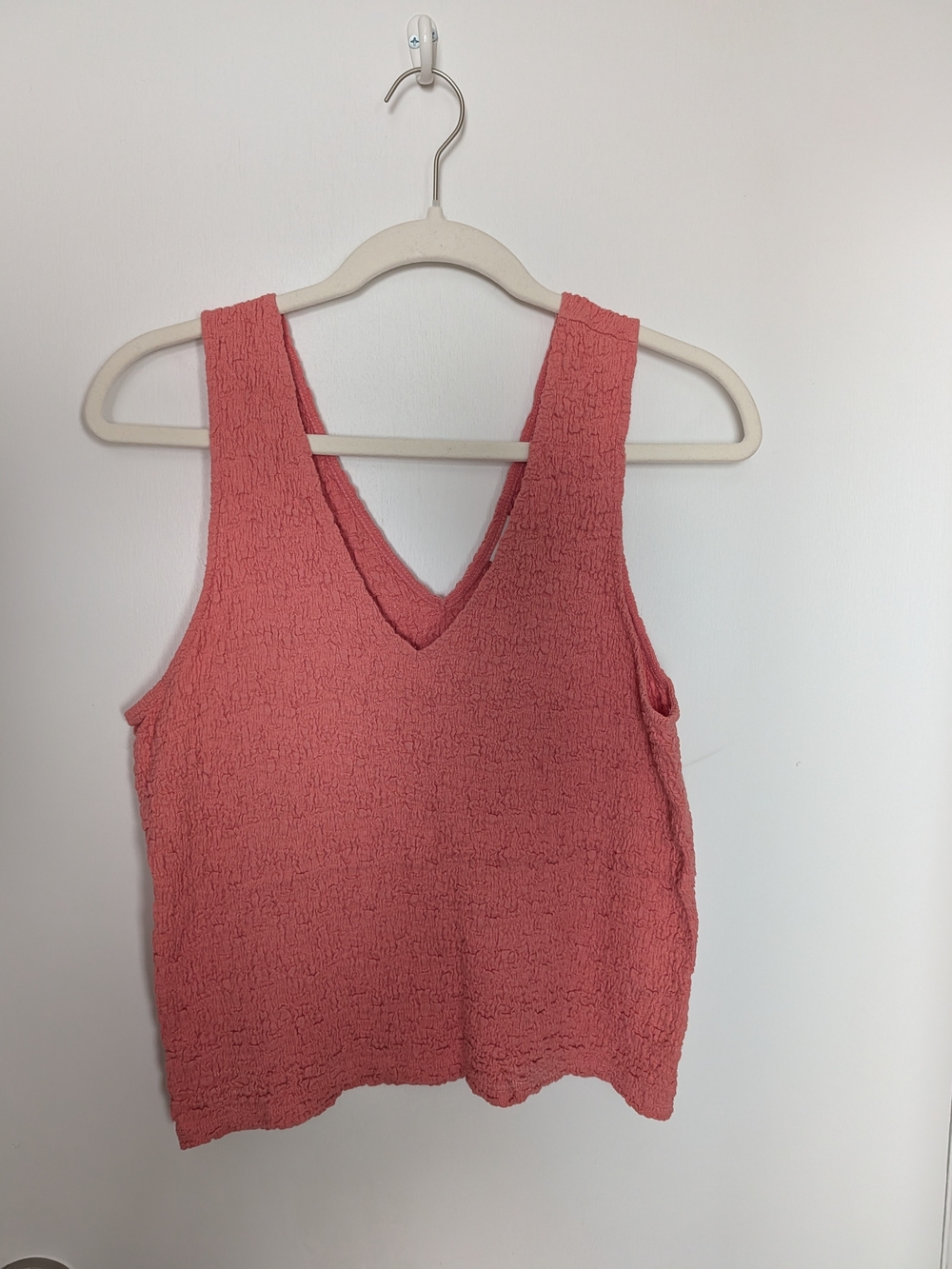 a new day Coral Textured V-Neck Tank Top